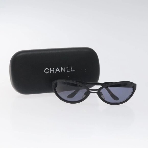 CHANEL Sunglasses metal Black CC Auth - Picture 1 of 16